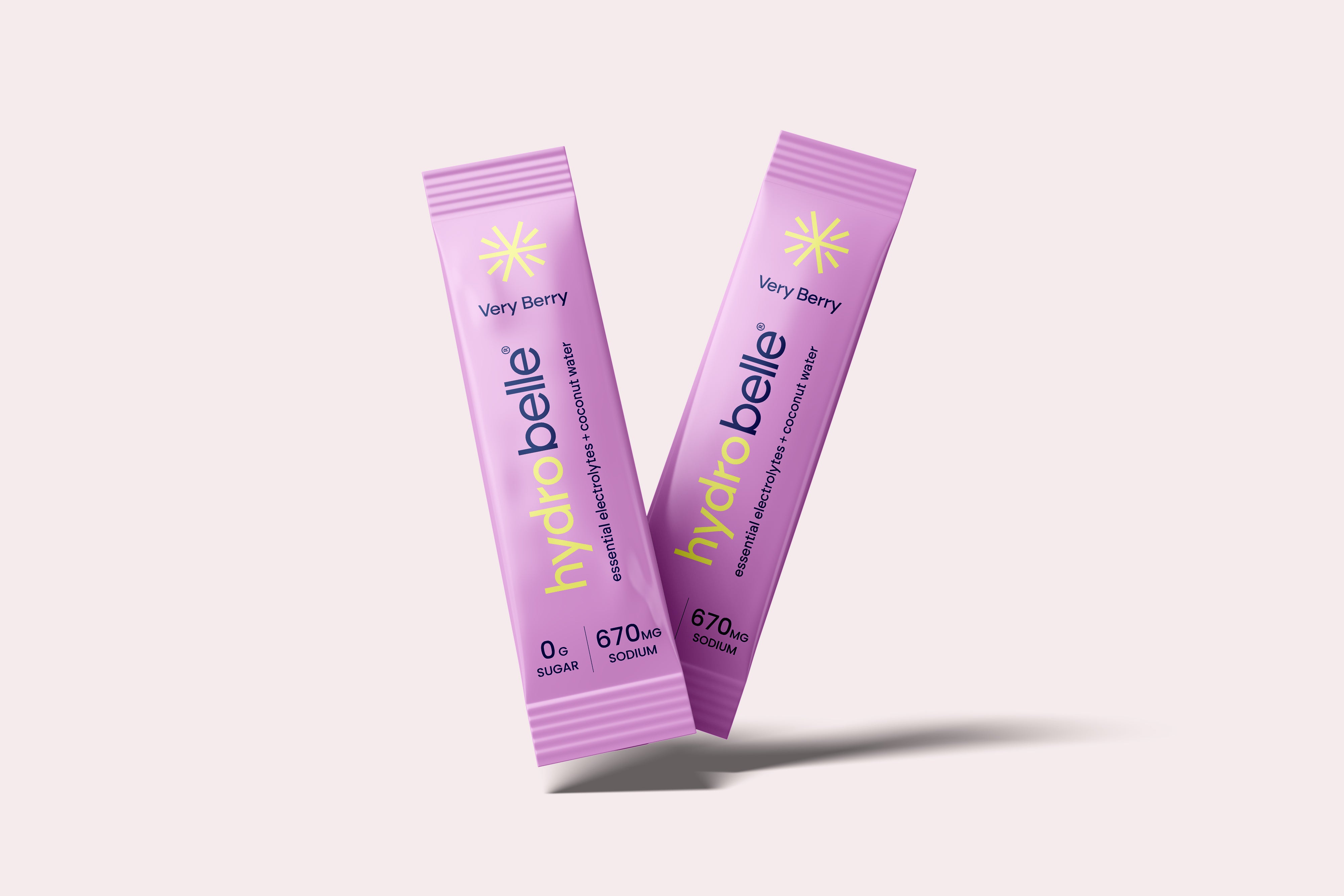 HydroBelle – Very Berry Electrolyte Sticks | Zero Sugar + Coconut Water